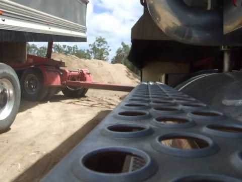 unloading the truck and quad dog