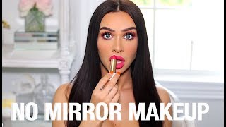 NO MIRROR MAKEUP CHALLENGE! 😭