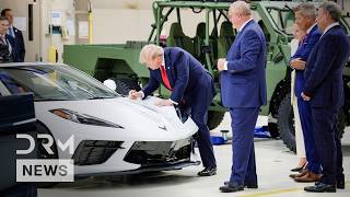 Trump Tours General Motors' Michigan Facility, Autographs Chevrolet Corvette for Auto Giant | AC1N