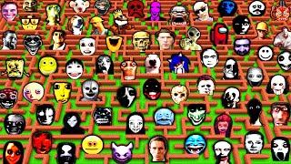 SURVIVAL in MAZE with 100 NEXTBOTS in MINECRAFT animation NICO'S OBUNGA FAMILY gameplay coffin meme