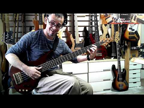 High End Japanese Basses: Tune TWB5 Claro walnut, Bass Demo.