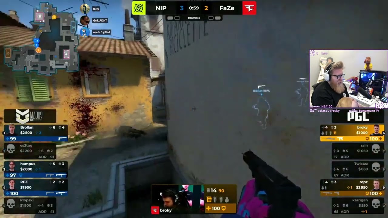 fl0m Reacts to Broky 1v3 Clutch 