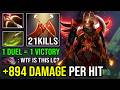 WTF 894 Damage Per Hit 1 Duel = 1 Win Swift Blink Max Attack Speed Legion Commander Dota 2