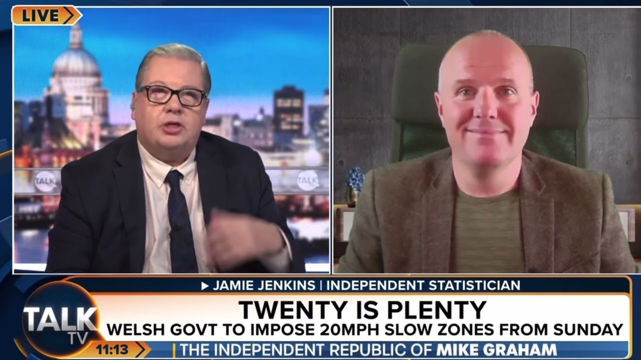 Jamie Jenkins chat with Mike Graham on 20mph Welsh speed limits & record NHS waiting lists 15/09/23