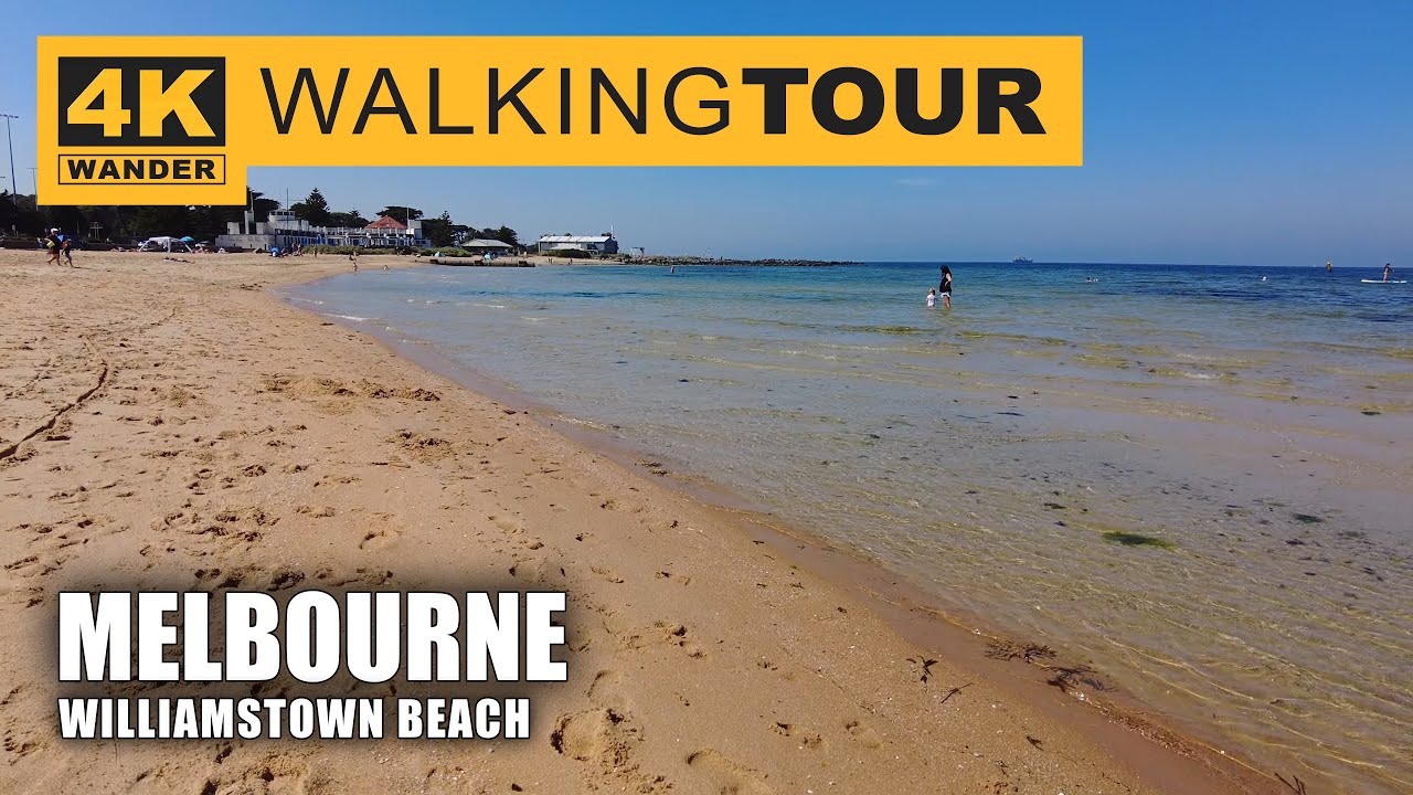 Williamstown Beach Walking Tour in Melbourne, Australia (4K 60fps
