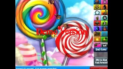 Bloons Tower Defense 4 Lollipop Track Hard No Lives Lost Part 1 (round 1-25)