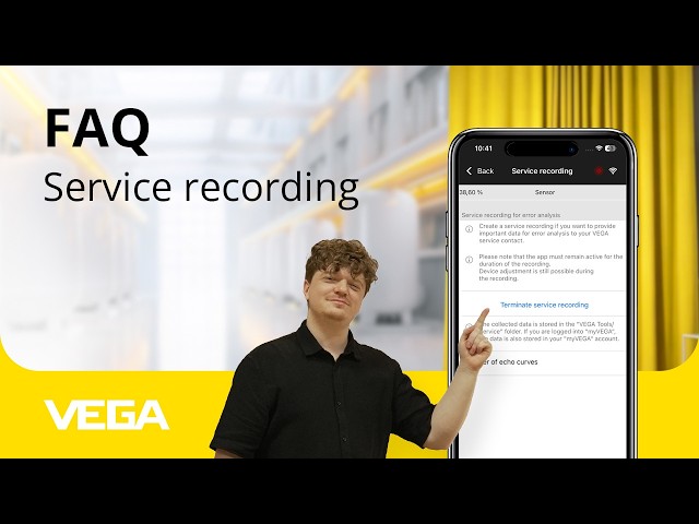 Creating a Service Recording with the VEGA Tools app – FAQ | VEGA TUTORIALS