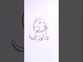 How to draw a 🐕 🐕🐕🐕 with number 6 #drawing #easydrawing #art #satisfying #shortfeed