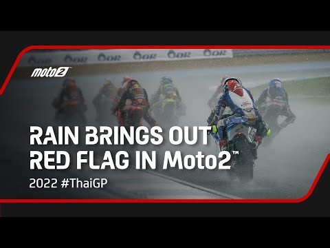 Moto2 Race red-flagged due to weather conditions | 2022 #ThaiGP