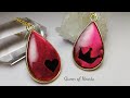 【UVレジン】メタリックミラーパウダー#14でハートのクイーンペンダント♥️♠︎♣︎♦︎resin accessory/Queen of Heart