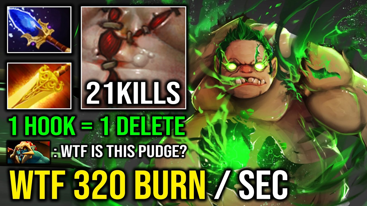 КАК ИГРАТЬ В СОЛО НА МИДЕ PUDGE 320 урона в секунду Radiance Aghanim 1 Hook = 1 Delete Dota 2