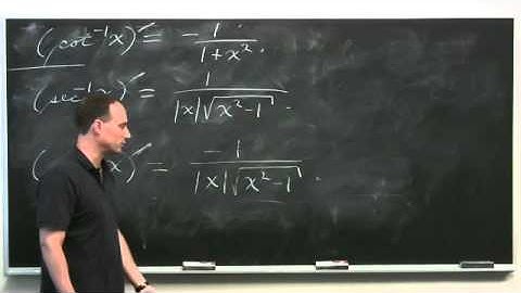 Inverse Trig Functions - Differential Calculus