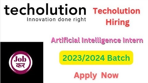 Techolution Hiring For Artificial Intelligence Intern | 2023/2024 Batch | Apply Now