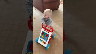 Our baby using his walker for the first time #shorts