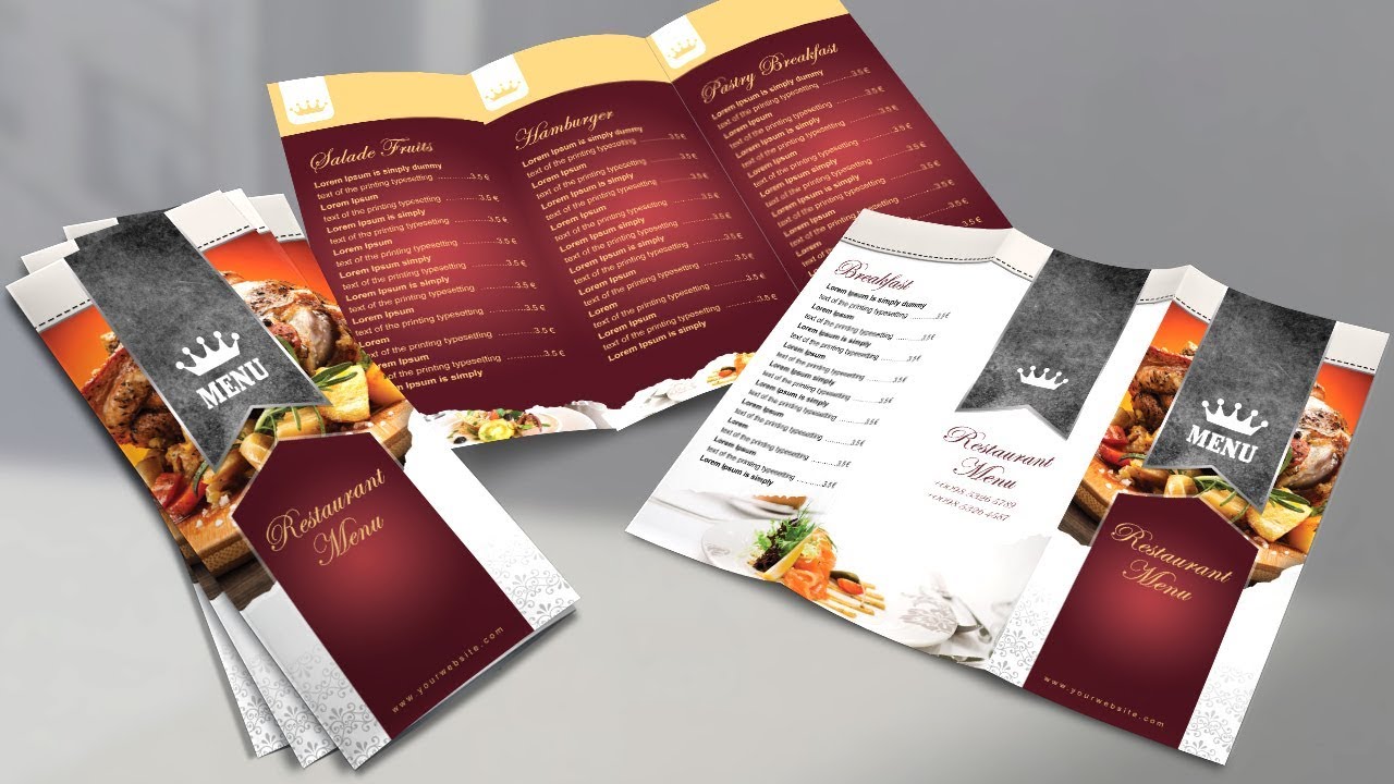 Creative Restaurant Menu Photoshop Tutorial Youtube