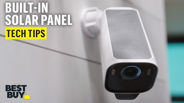 Built-In Solar Panel on the eufyCam S3 Pro Outdoor Security Camera – Tech Tips from Best Buy