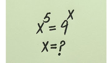 Indian l Very Nice Olympiad Math Algebric Exponential Problem l x=?