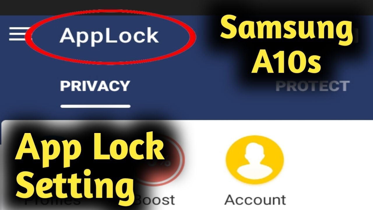 Samsung A10S App Lock Setting