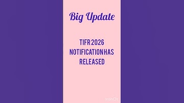 TIFR 2026 NOTIFICATION RELEASED #tifrphysics #tifrmaths #TIFR2026 #tifr #csirnetdec2025 #gate2026
