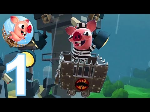 Bacon Escape - Gameplay Walkthrough Part 1 - Levels 1-7 (iOS, Android)