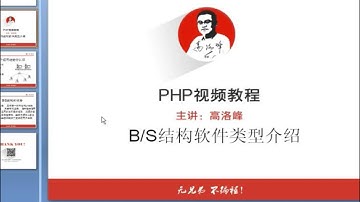 2014兄弟连高洛峰 PHP教程1 1 2 BS结构软件类型介绍