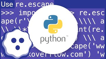 Escape special characters in a Python string