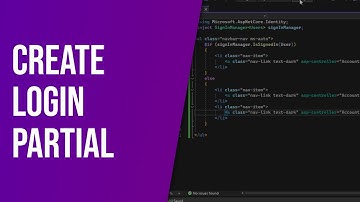 05 - Create Login Partial In Asp.Net Core MVC App