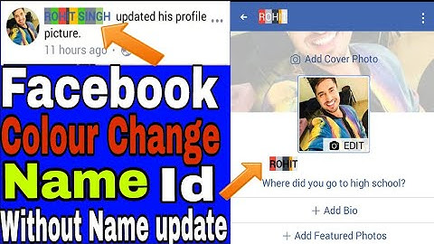 How to make colour name facebook id
