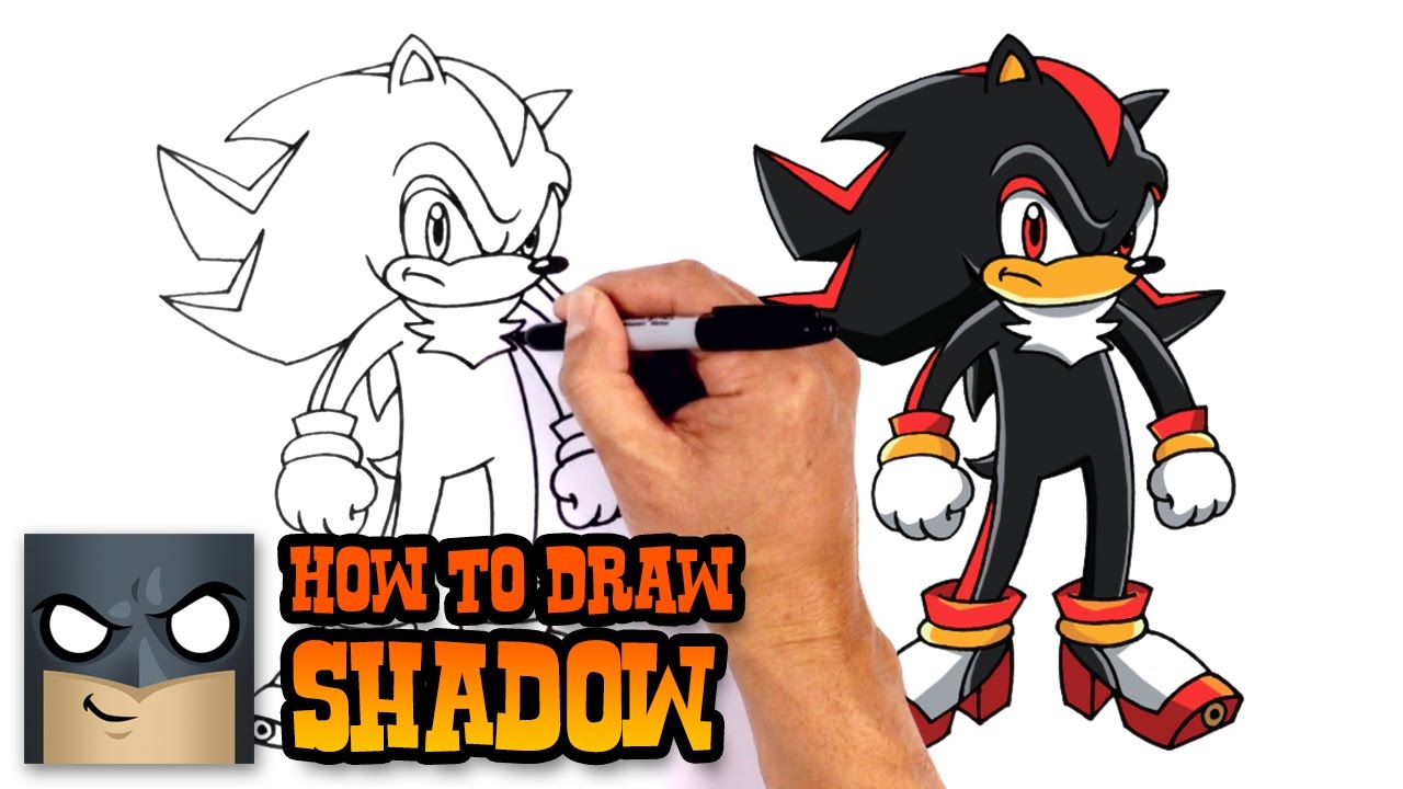 How To Draw Shadow Sonic The Hedgehog Youtube