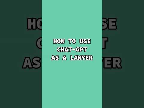 How To Use Chatgpt As A Lawyer 