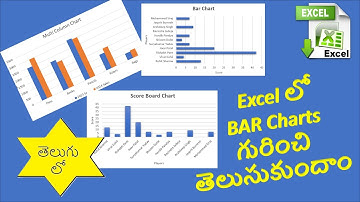 Bar Charts || Column Charts || Charts In Excel || Explained in Telugu || Excel Tutorials