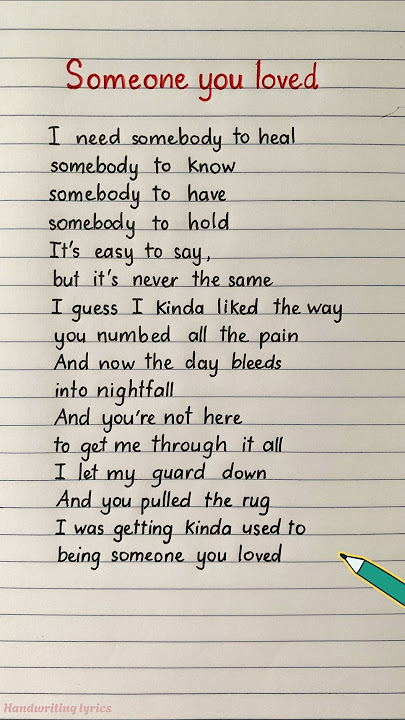 Let's sing and learn English - Someone You Loved Lyrics - Conor Maynard #songlyrics