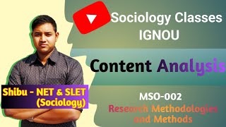 Content Analysis | Research Methodologies and Methods | IGNOU MSO 002