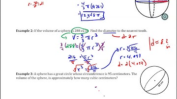 10.8 Volume of a Sphere - Video Lesson