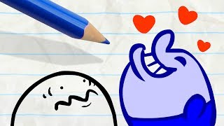 Pencilmate Kissed By A Fish -In- Bait And Switch Pencilmation Cartoons