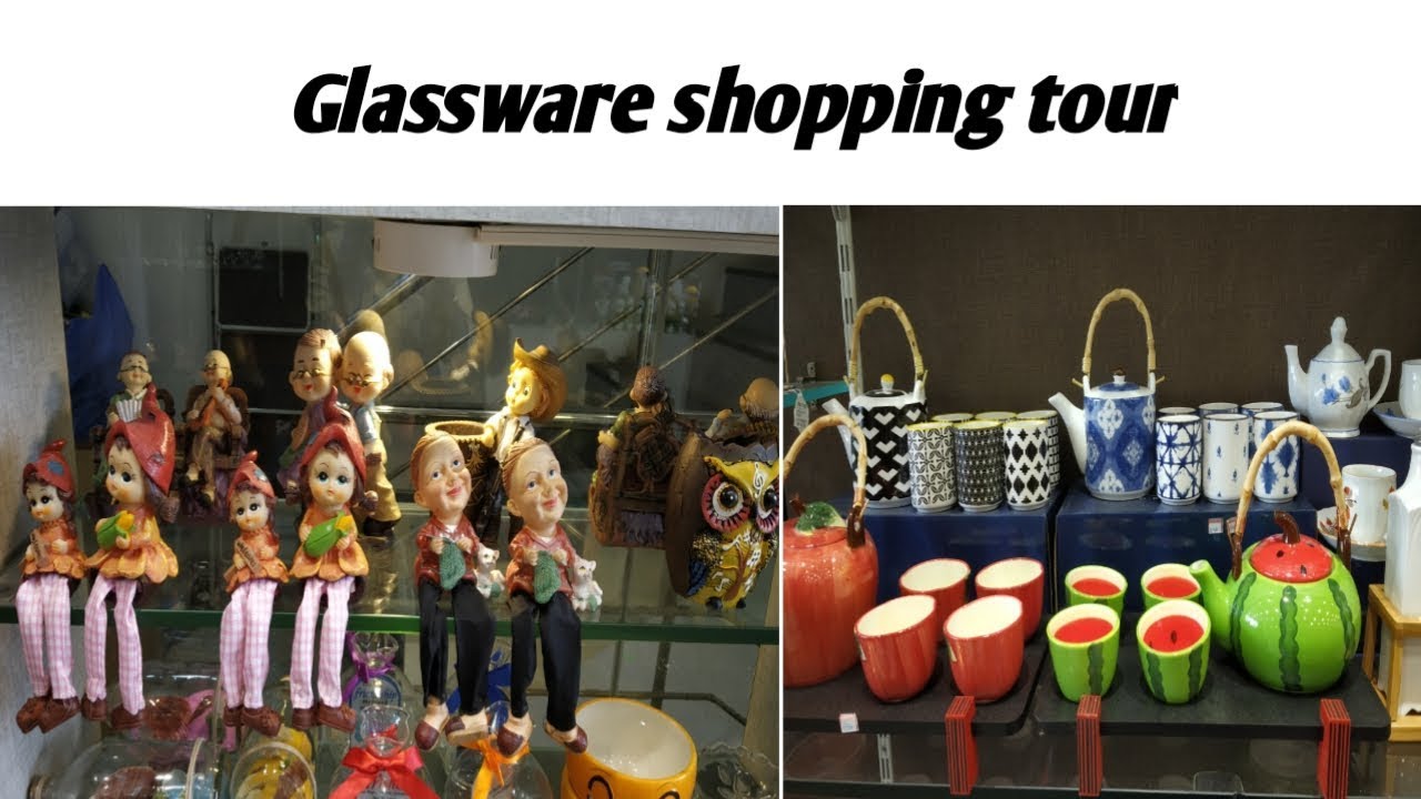 Glassware shopping tour at Keelkattalai part 1 glassware collections