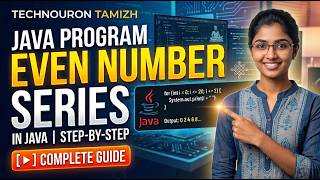 How to Print Even Numbers Series in Java | தமிழ்