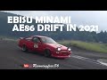Toyota ae86 old school drift at ebisu south course before it became a gravel course in 2021 