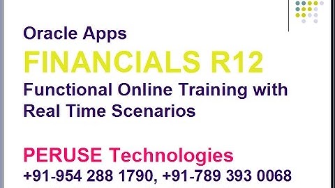 Oracle Apps R12 Financials Functional Online Training
