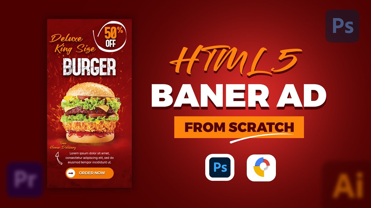 New Update How to create HTML 5 web banner ads from scratch in Photoshop and Google Web Designer | Speed Art