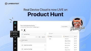Real Device Cloud is featured on Product Hunt!🖥️ | LambdaTest