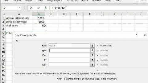 Finding the Future Value of Annuity Using Excel