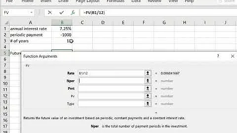 Finding the Future Value of Annuity Using Excel