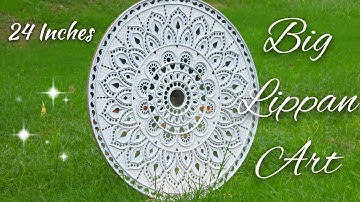 Big Lippan Art | DIY| Mirror work | Clay Work| Home Decor| lippan Art for beginners|😍