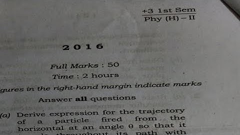 +3 First Semester Physics Honours Paper-2 Question 2016 Sambalpur University