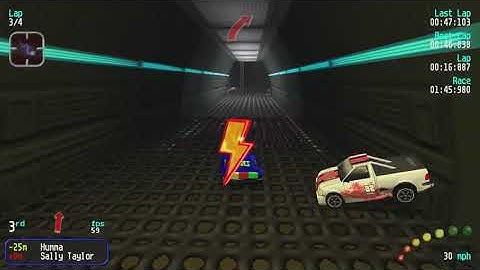 Re-Volt Custom Track Hull Breach 3000 by Skitch2 and Kiwi, 16 Cars 4 Laps & Pickups!