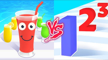 Juice Run VS Numbers Run - All Levels SpeedRun Gameplay Android iOS Ep1