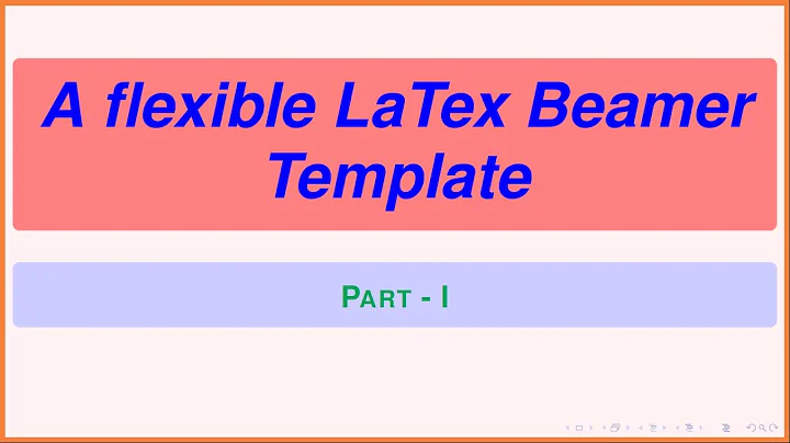 A flexible LaTex Beamer Template for online classes in Mathematics