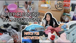 VLOG｜ Deep cleaning & decluttering my MESSY home for the first time in a year｜ instantly motivate U