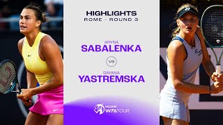 Aryna Sabalenka vs. Dayana Yastremska | 2024 Rome Round 3 | WTA Match Highlights Resimi